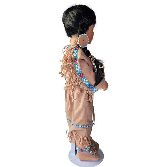 Linda Mason American Diary Doll Native American Indian 1991 Vintage Porcelain - Picture 7 of 13